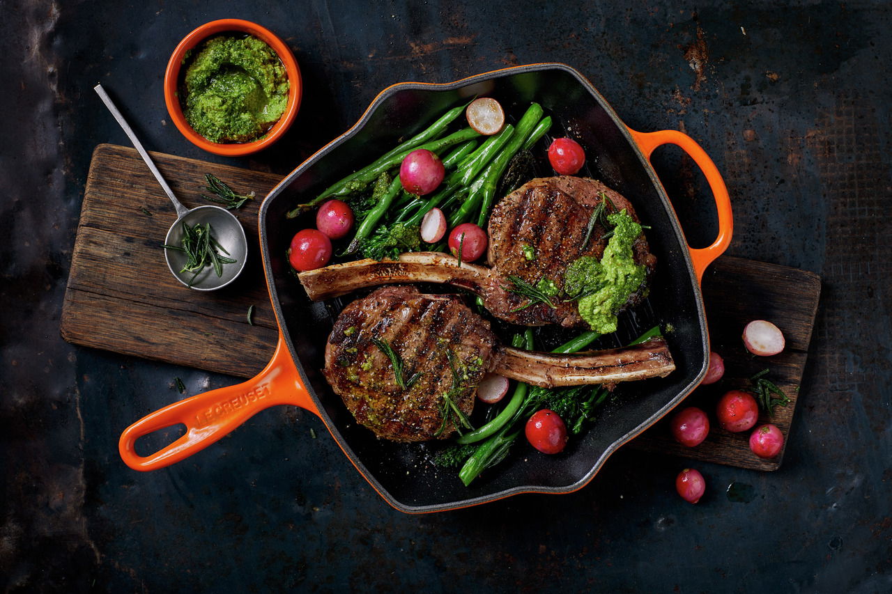 LE CREUSET Grillpfanne 26cm Ofenrot SIGNATURE