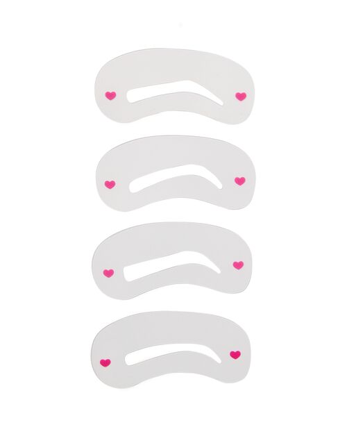 4 pochoirs à sourcils