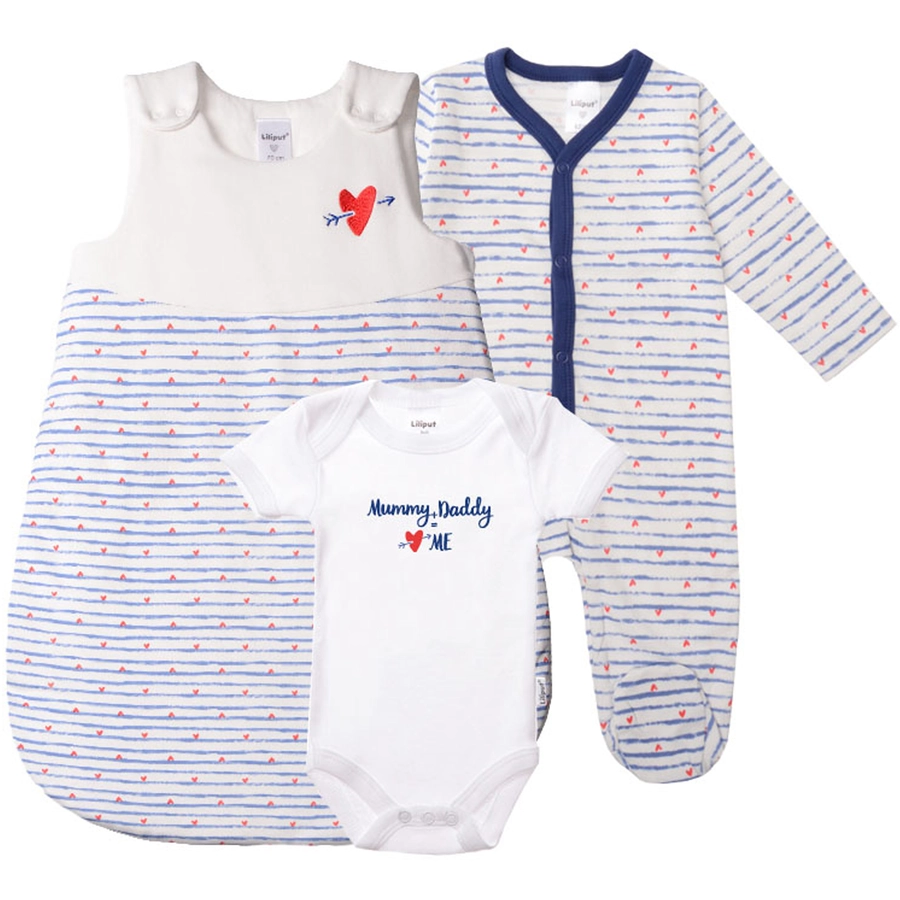 Liliput Erstausstattung (Set, 3-tlg.) Mummy+Daddy=Me blau