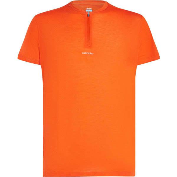 T-shirt trail ICEBREAKER M MERINO 125 COOL-LITE SPEED SS Q ZIP BLAZE