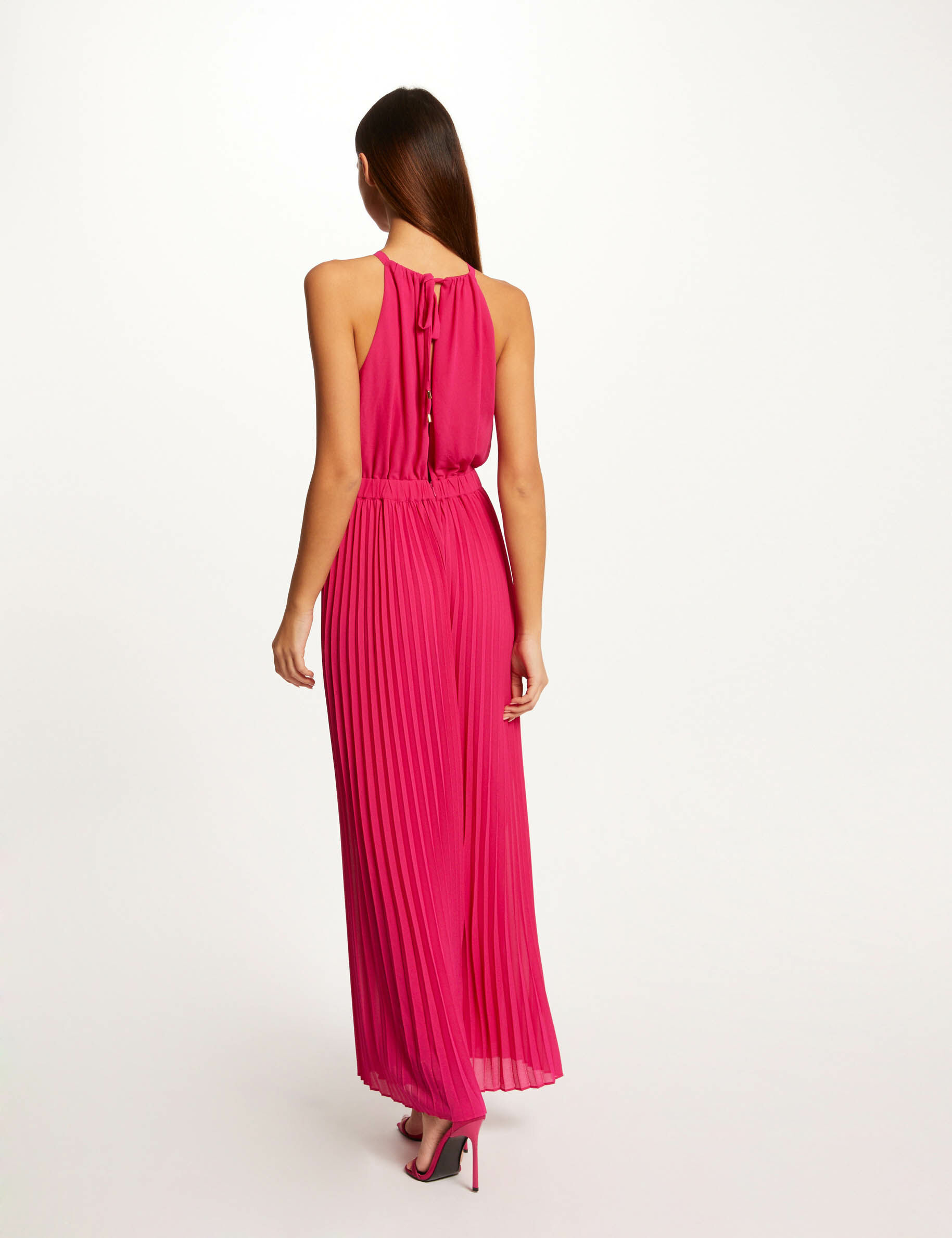 Combinaison large plissée rose fonce femme - rose_fonce