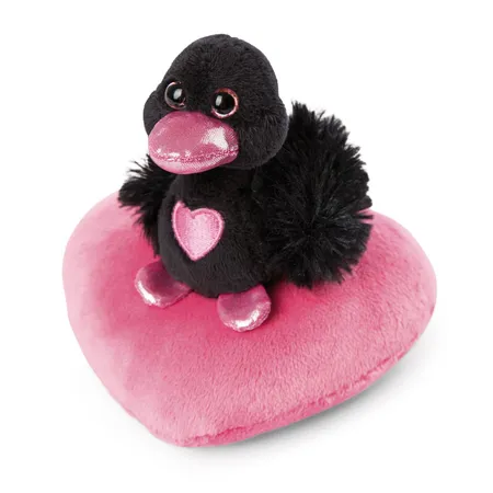 NICI Kuscheltier Schwarzer Love Schwan auf Herz NICI GREEN