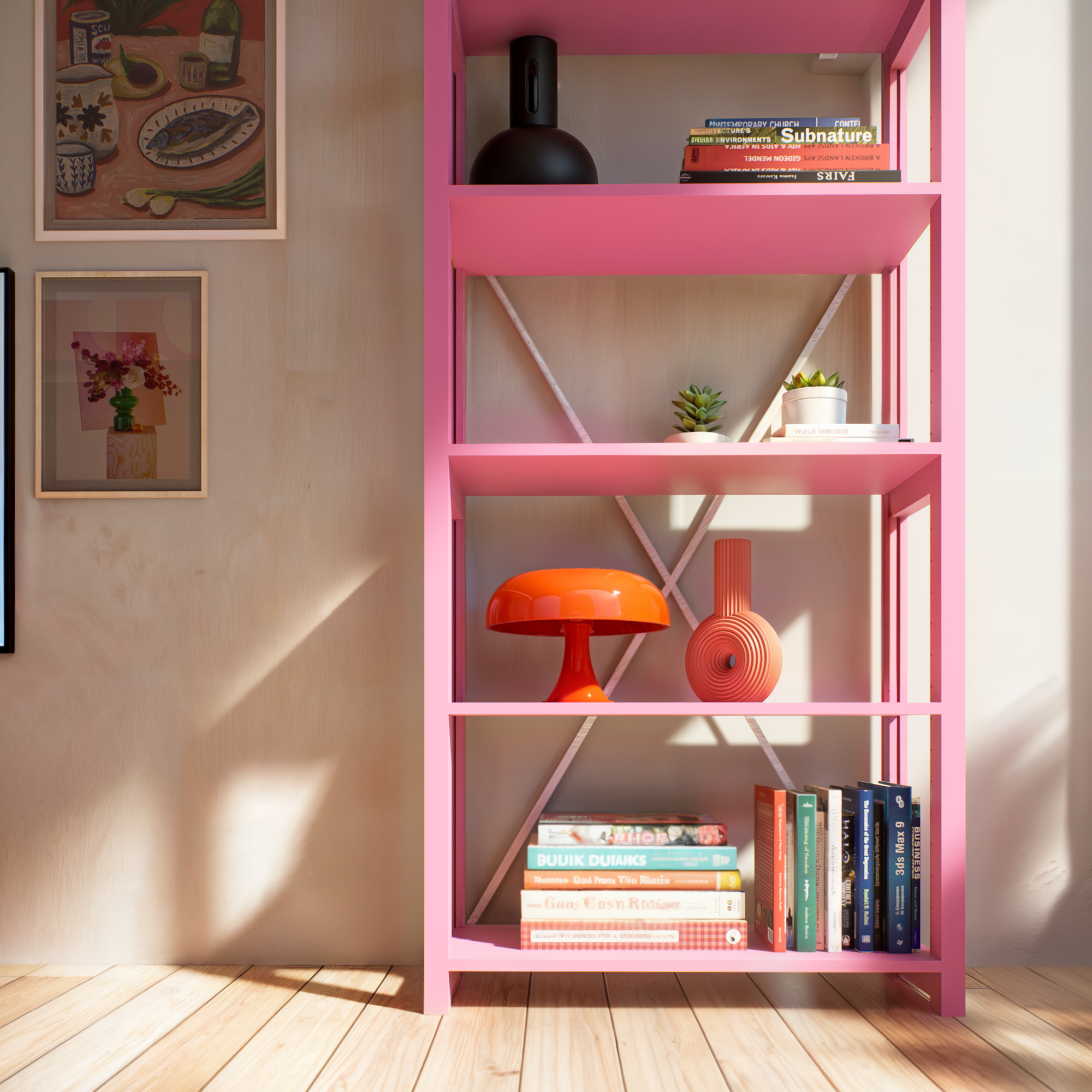 Lundia boekenkast - Hot pink #1
