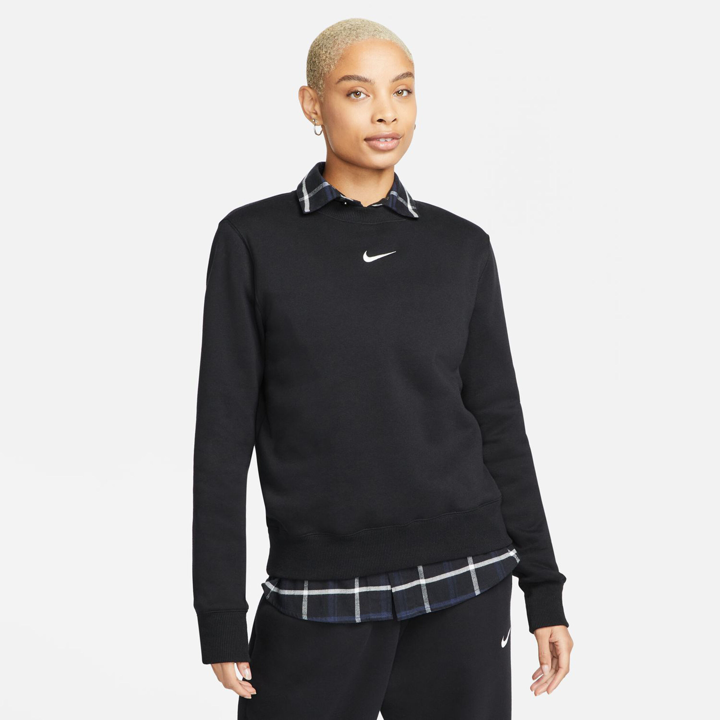 Nike PHNX Fleece STD Crew Sweat-shirt Femmes - Noir