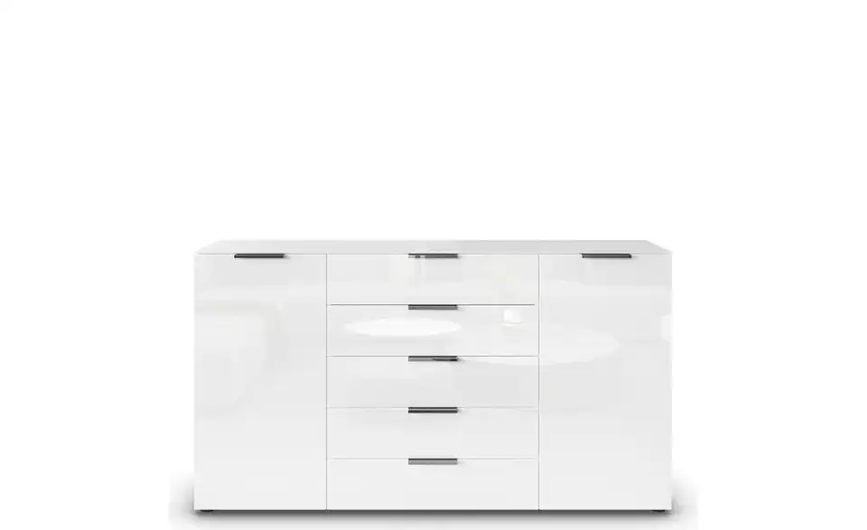 Sideboard verchromt 180 cm Weiß
