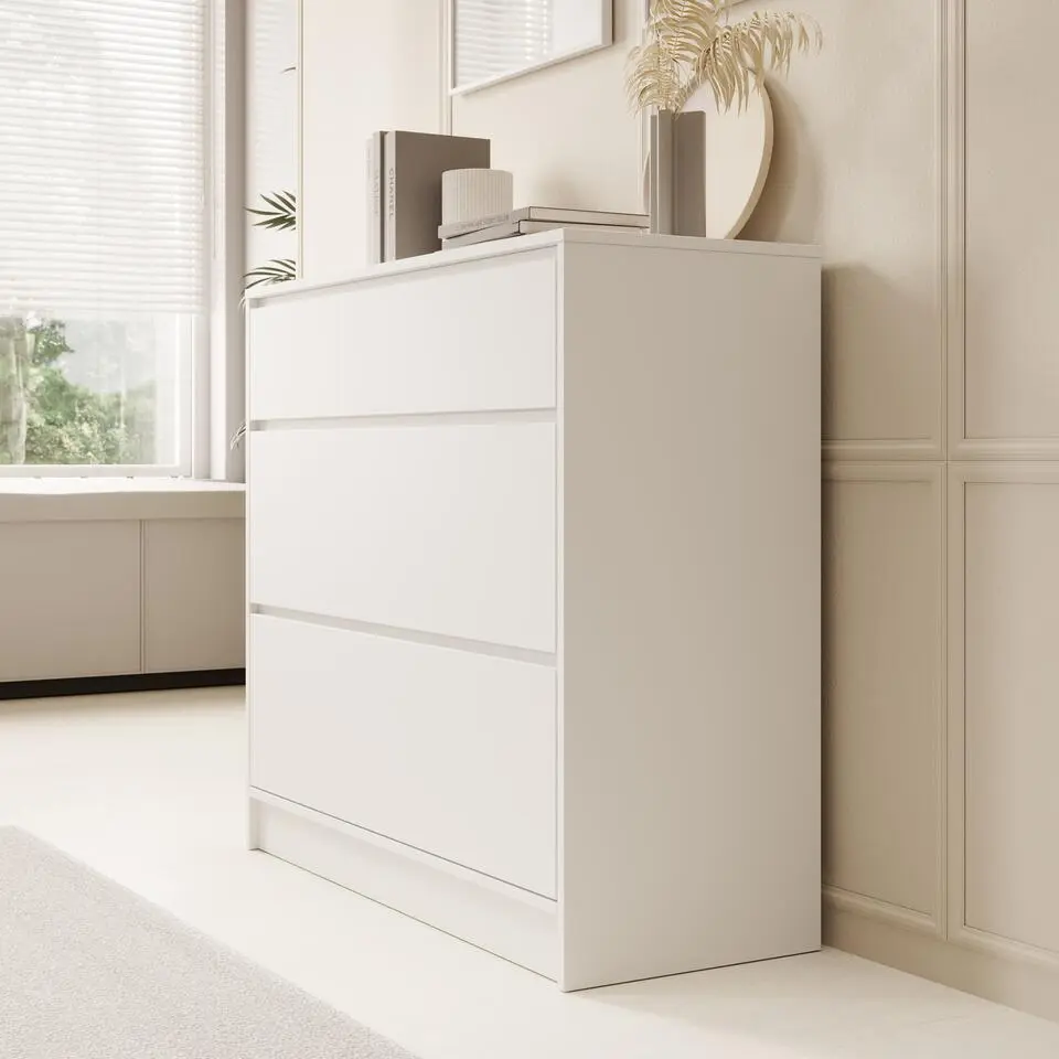 Meubella - Ladekast Brett - Wit - 99 cm