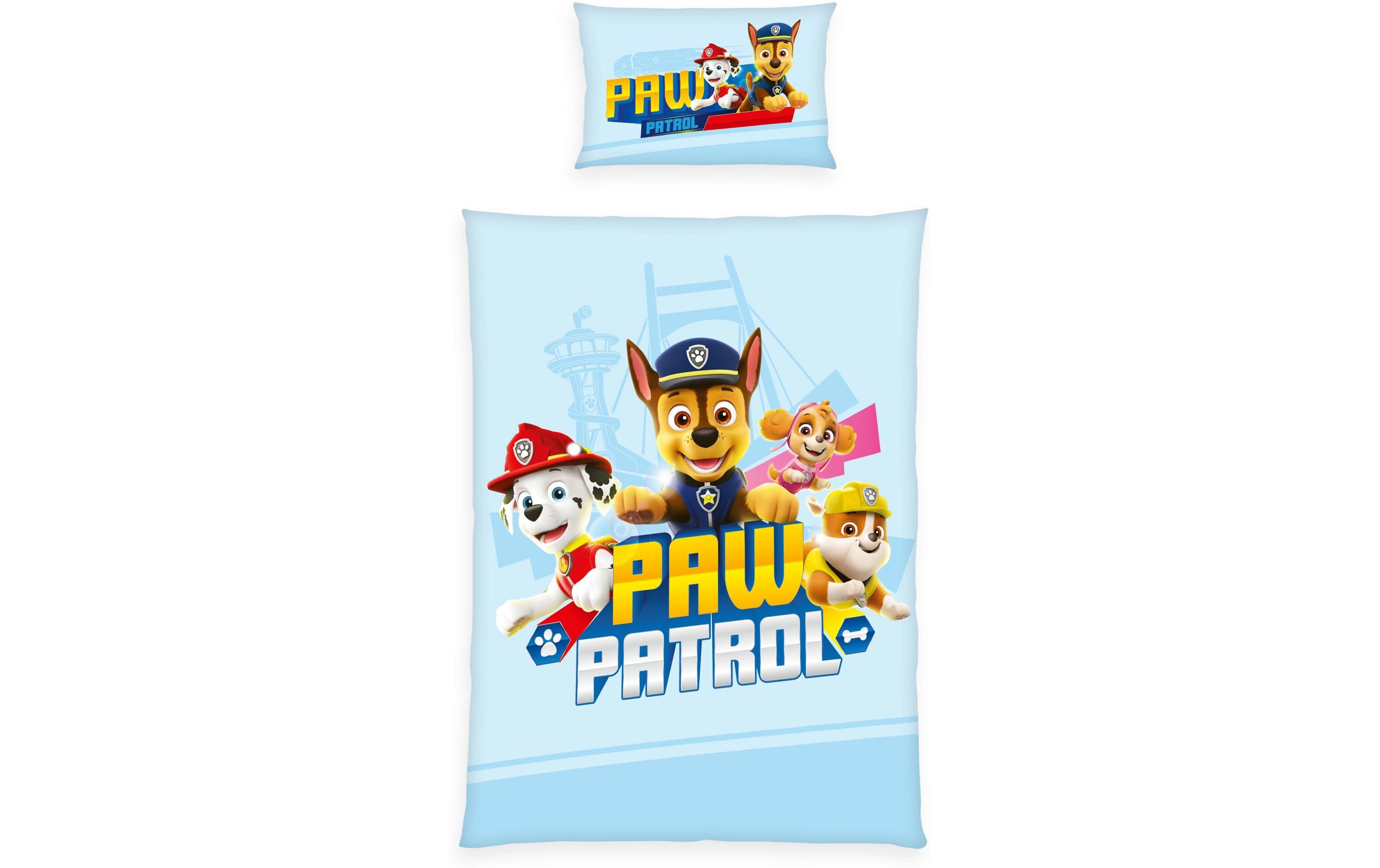 Kinderbettwäsche Paw Patrol 100 x 135 cm + 40 x 60 cmBettwäsche für Kinder