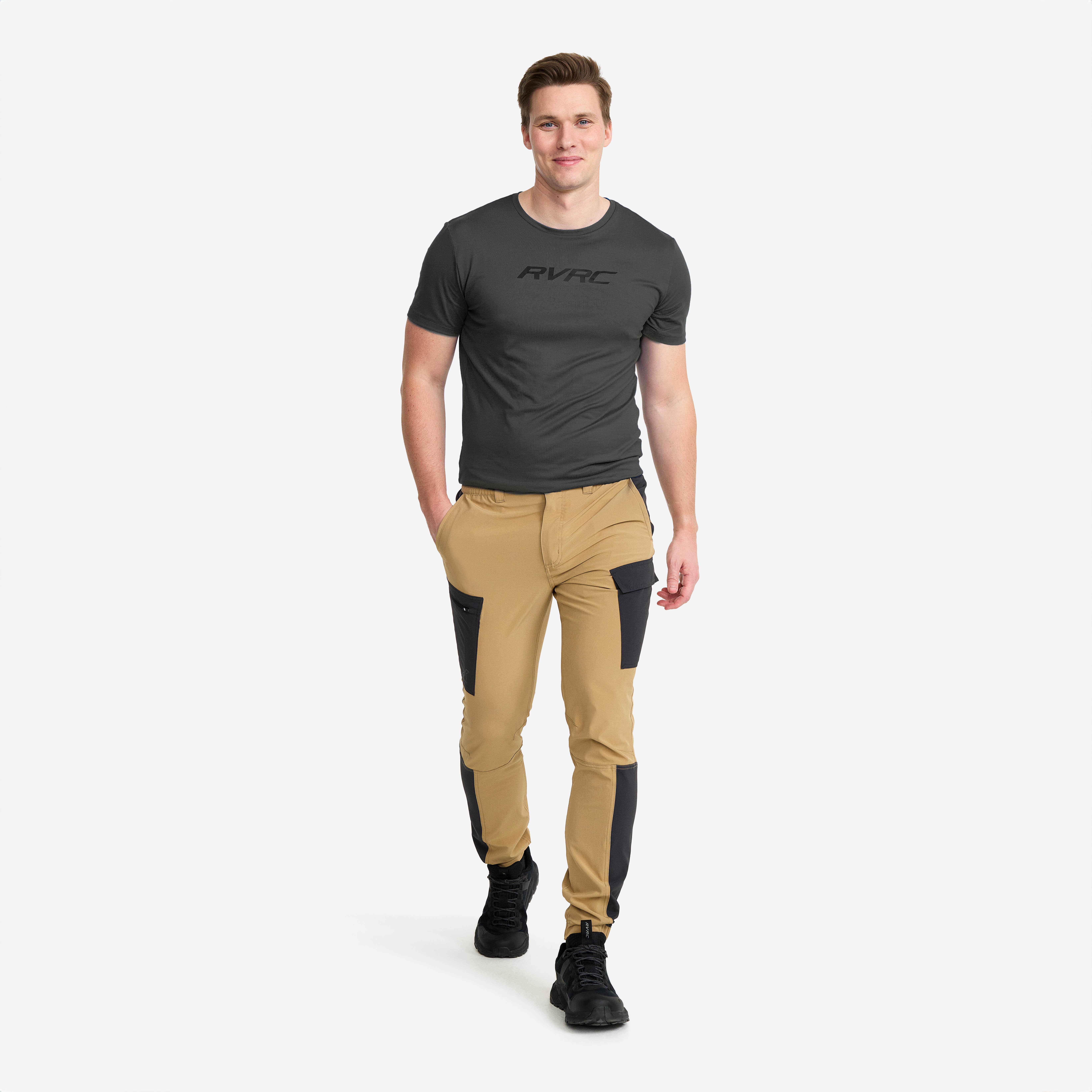 Verge Stretch Cargo Pants Herre Kelp Beige/Anthracite