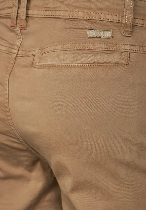 Chino Shorts in Unifarbe - cappuccino beige