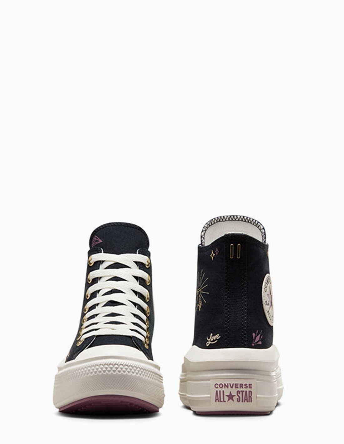 converse Sneakers compensée ctas move hi black/dreamy dahlia