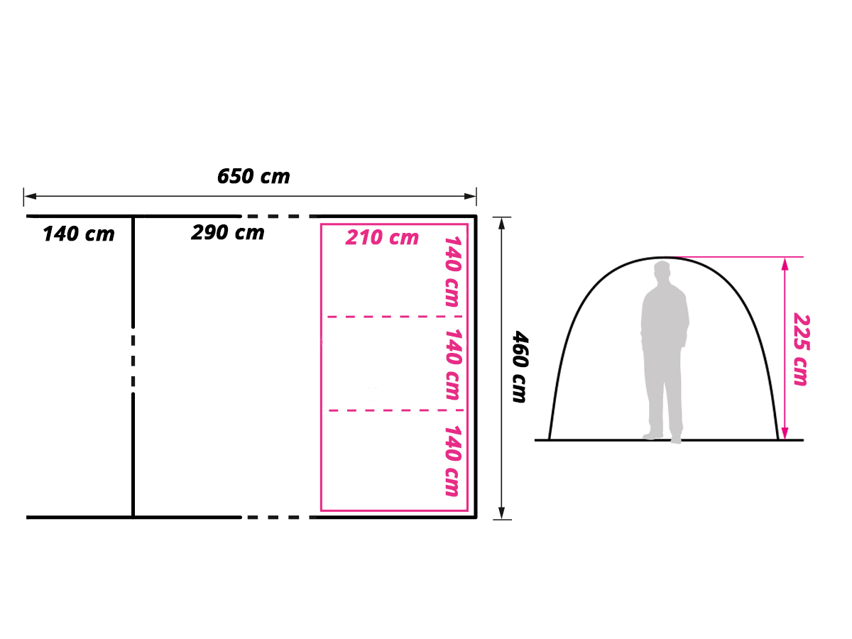 Obelink Florence XL TC Easy Air opblaasbare tunneltent