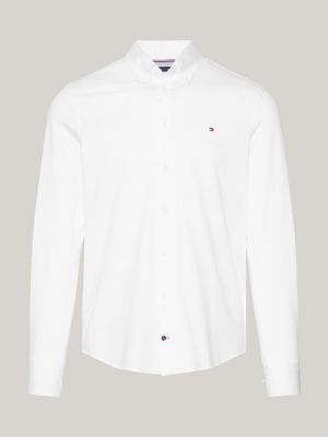 Camisa de malha slim fit com estampa da bandeira