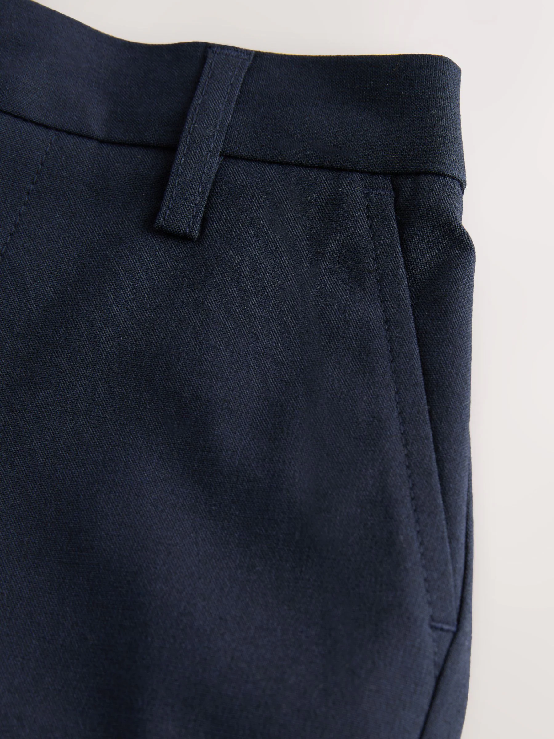 Marineblauw - Formele skinny schoolbroeken met stretchy elastische tailleband (3-17jr)