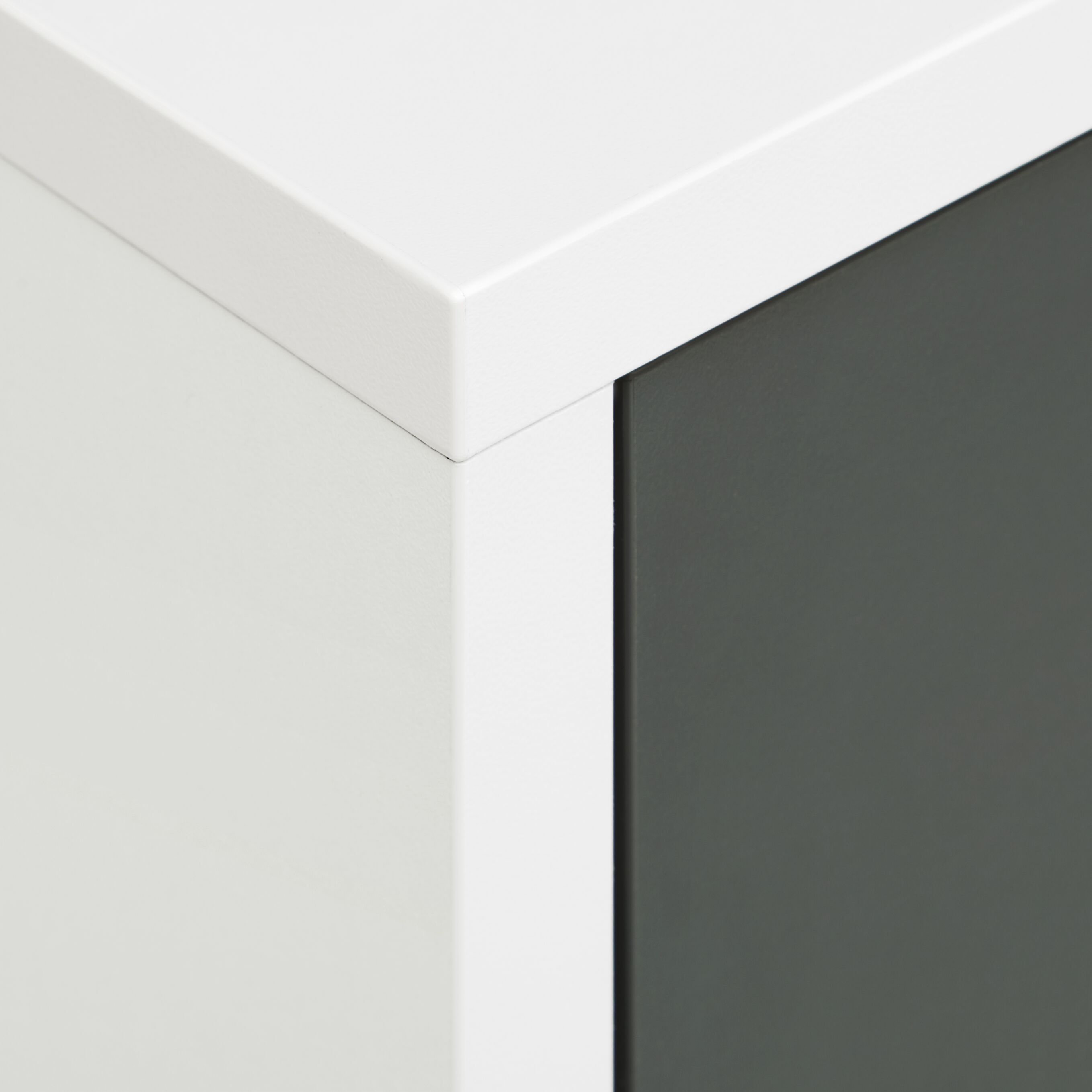 SIERRA Beistellmöbel - Weiss / Anthrazit / B: 60.0 cm x T: 35.0 cm x H: 84.3 cm
