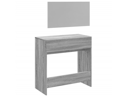 VIDAXL - Coiffeuse avec miroir sonoma gris 80x39x80 cm