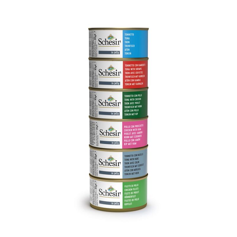 Lot mixte Schesir en gelée 6 x 85 g