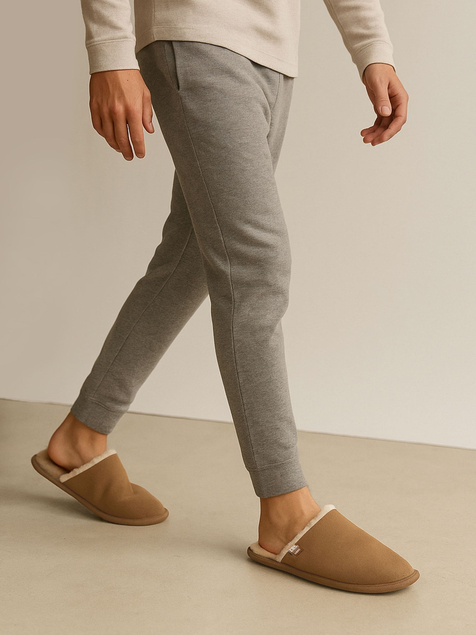 Totes Isotoner Mens Suede Mules With Water Repellency