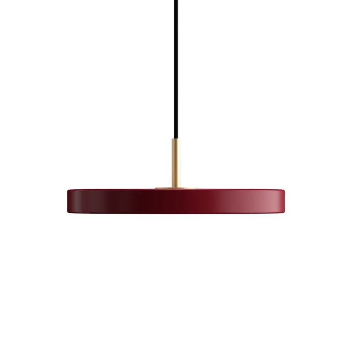 Umage - Asteria Mini LED-Pendelleuchte, Messing / ruby red