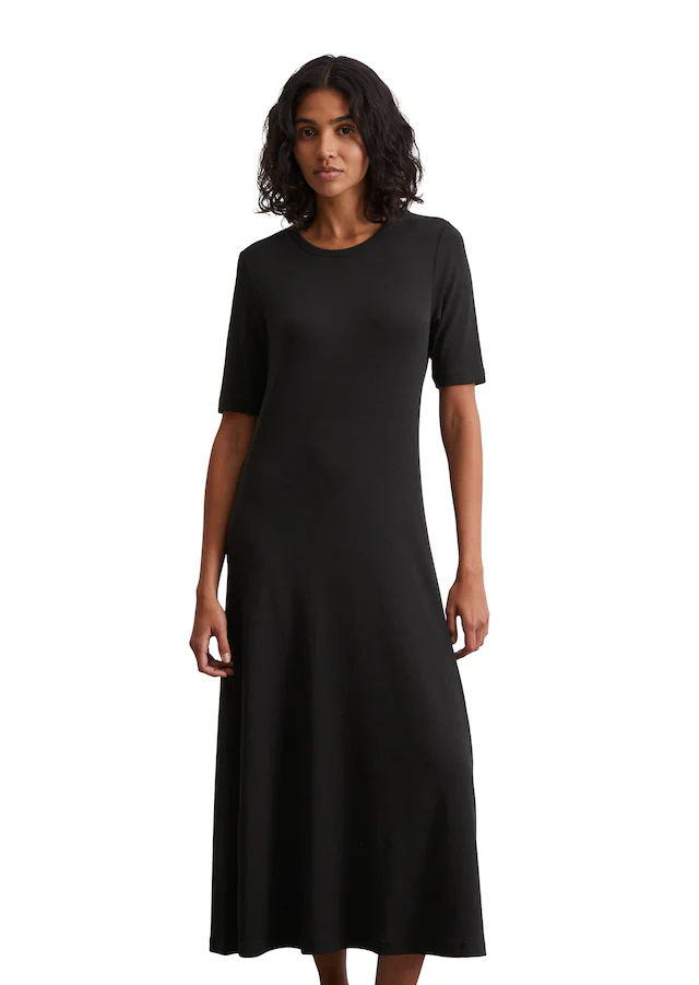 Marc O'Polo Maxikleid in feiner Ripp-Qualität, schlicht, zeitlos, Rock in A-Linie