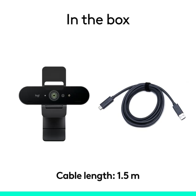 Logitech Brio webkamera (sort)