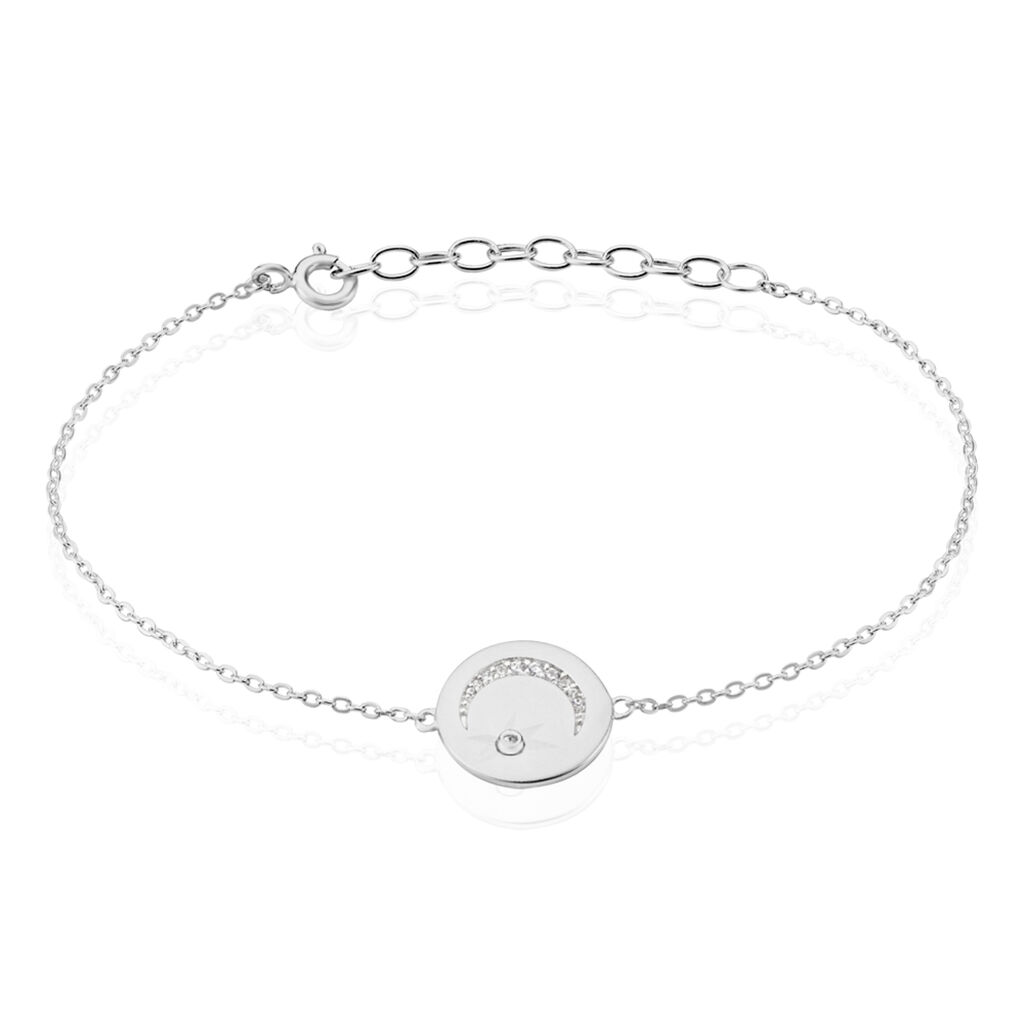 Bracelet Araroundus Argent Blanc Oxyde De Zirconium