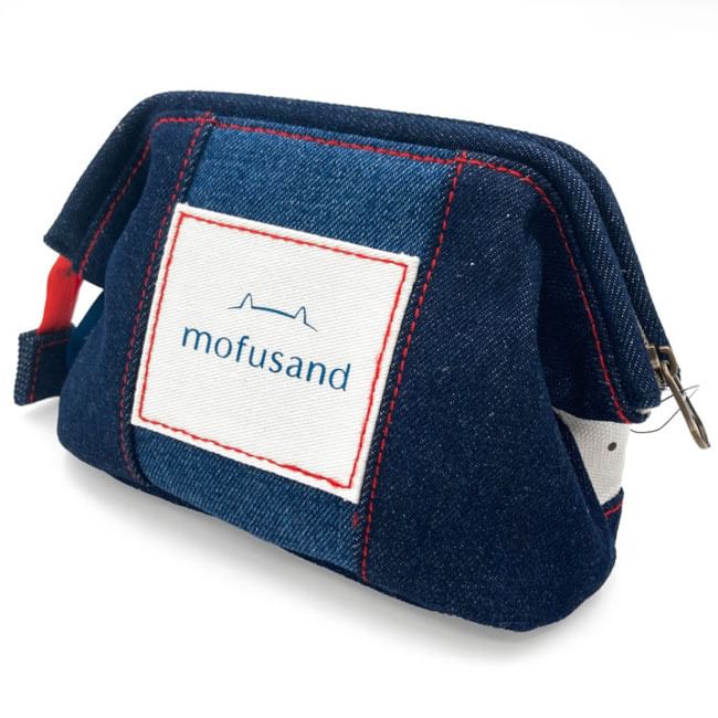 Sun-Star Stationery - mofusand Denim Makeup Pouch (Cherry)