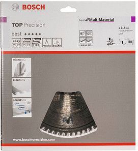 Bosch - Cirkelzaagblad - 216x30 mm - 64 Tanden - Hardmetaal