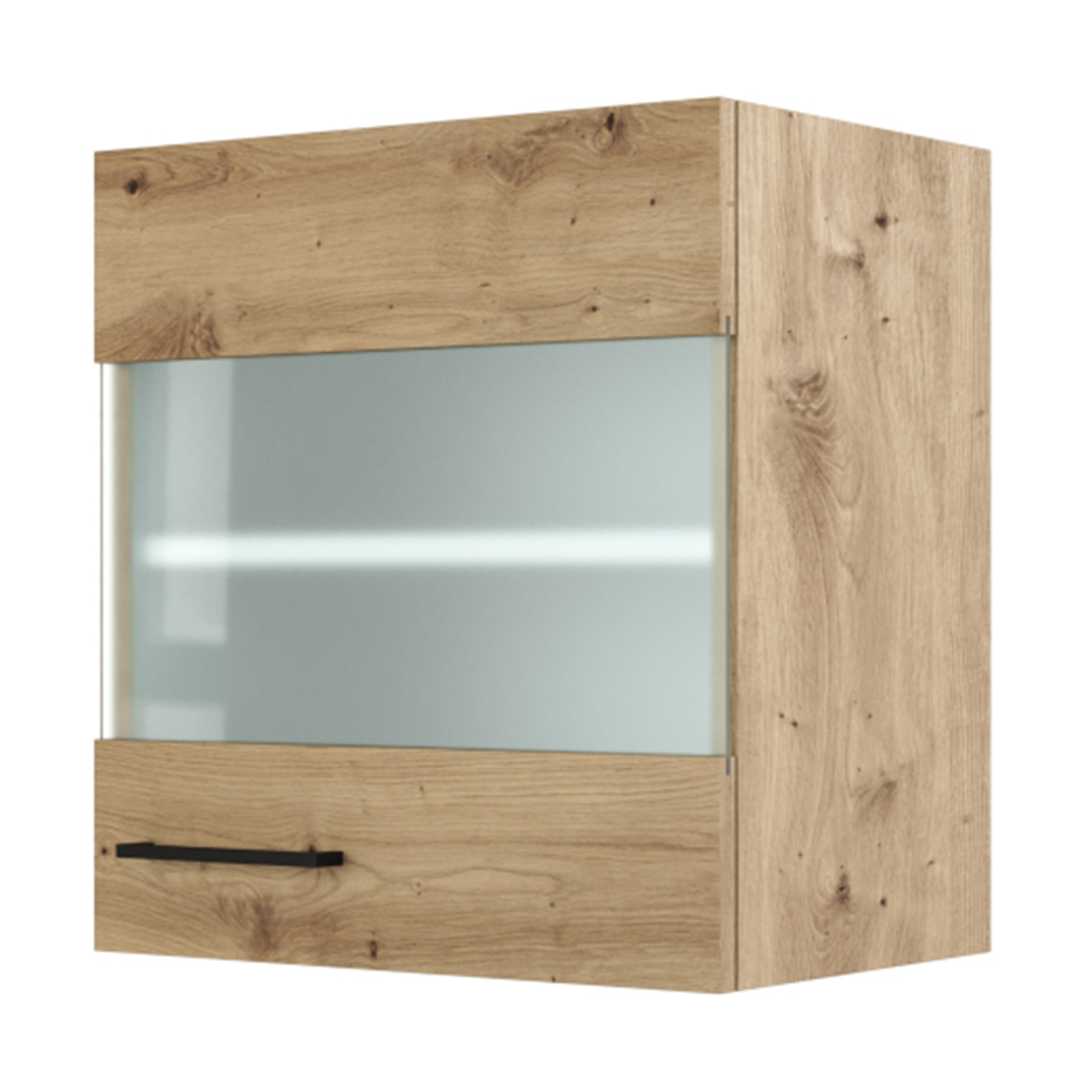 Glas-Hängeschrank CARA - Artisan Eiche - 50 cm