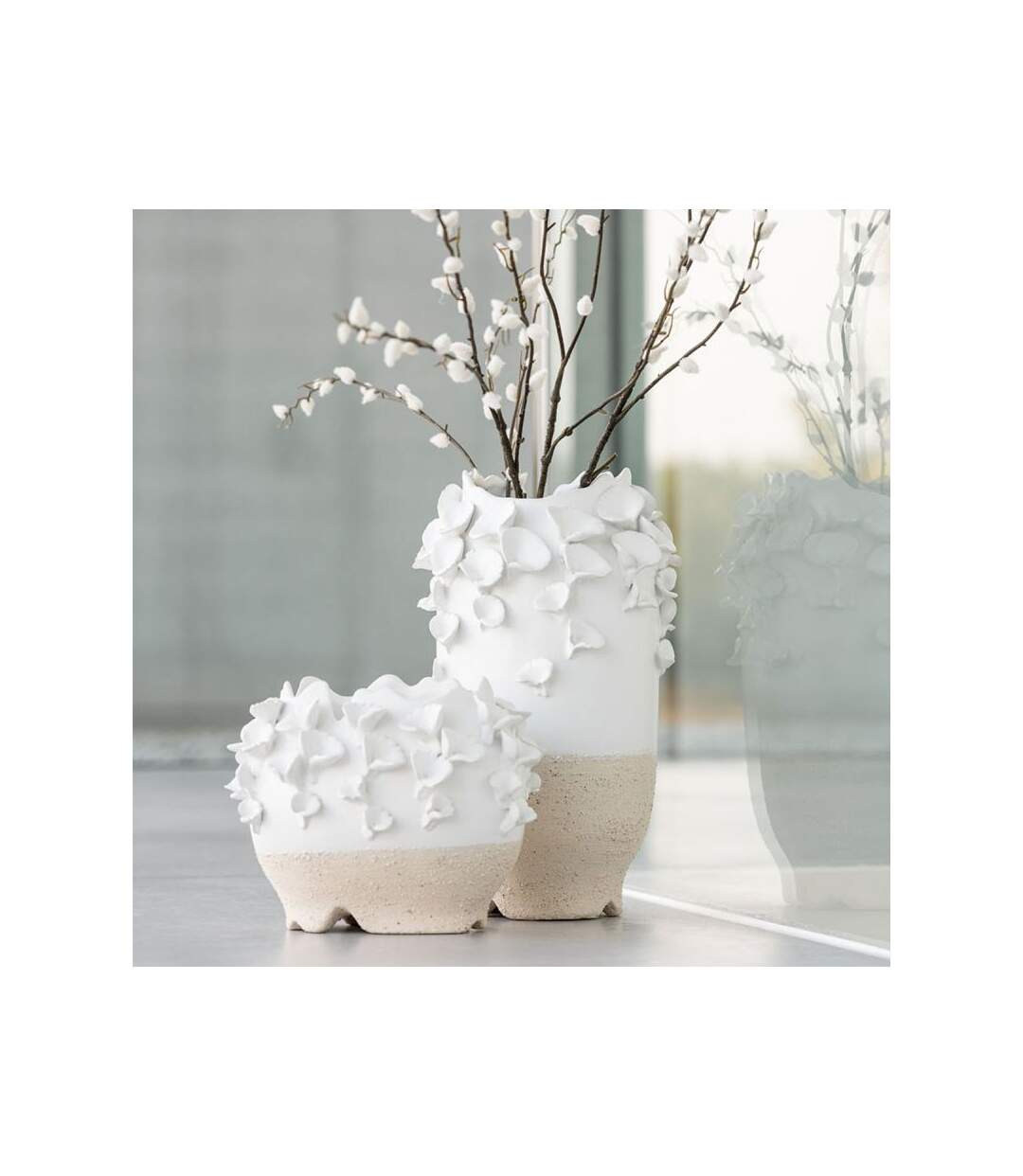 Paris Prix - Cache-pot En Poterie anémone 25cm Naturel