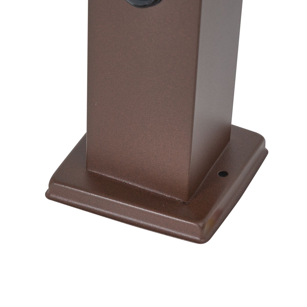 Buitenlamp roestbruin met helder glas 45cm IP44 met stopcontact en bewegingssensor - Malios