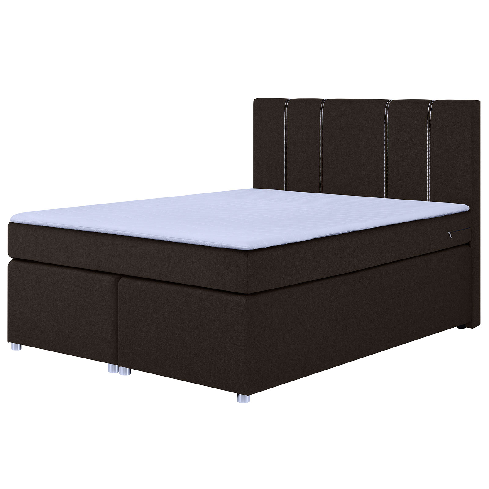 Boxspringbett - braun - H3 - Bonell-Federkern - 140x200 cm