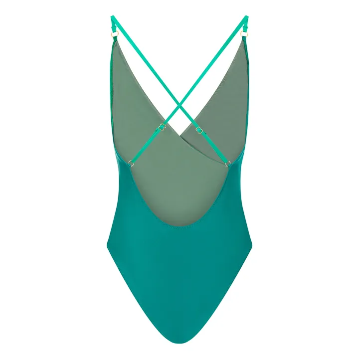 Alma Deia Maillot de bain 1 pièce Bicolore | Vert émeraude
