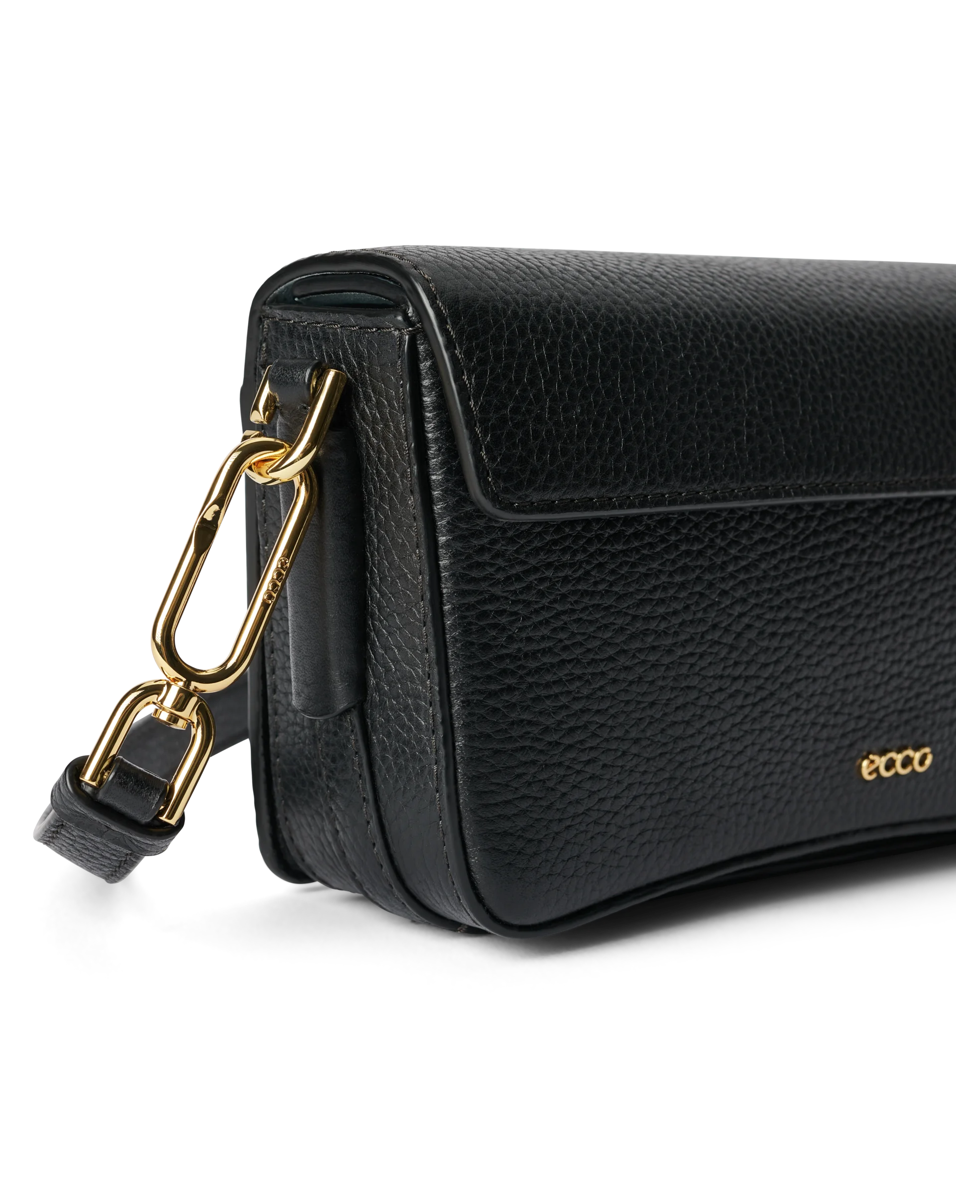 ECCO Pinch Bag Umhängetasche aus Leder Schwarz 13X25X7 cm