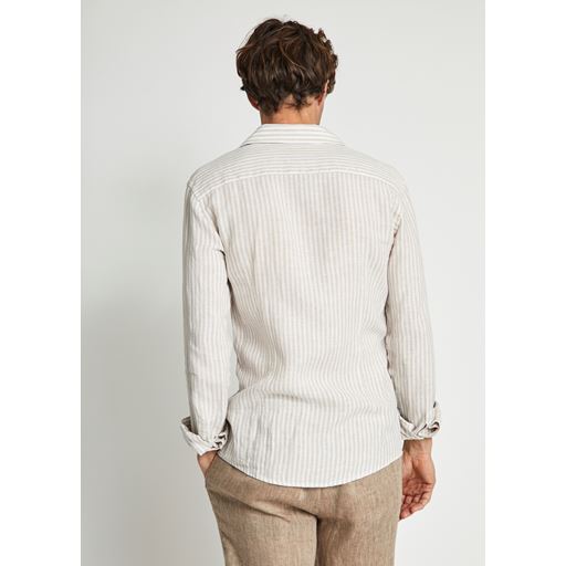 Bruun & Stengade Sydney Skjorte, Sand/White, L