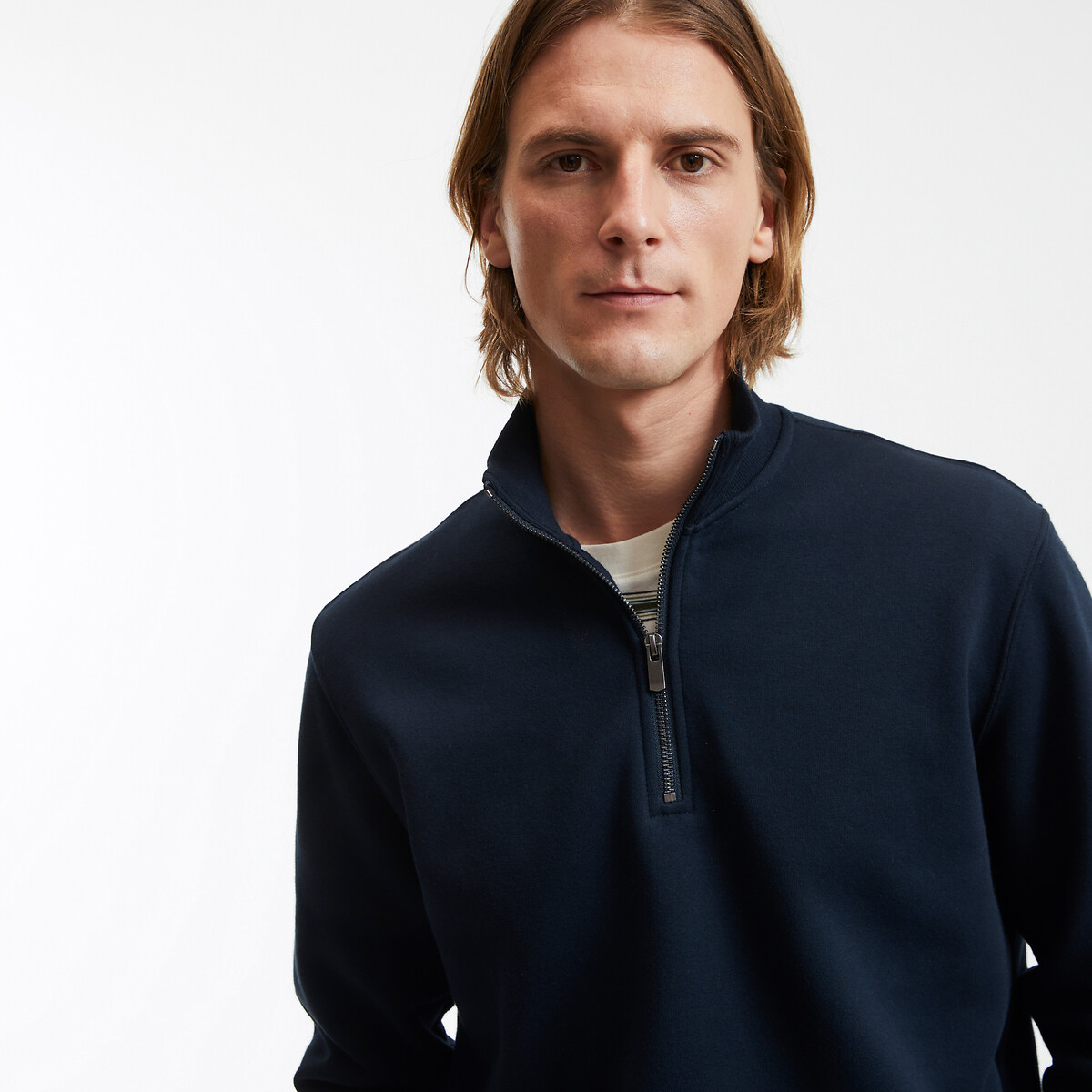COLEÇÃO LA REDOUTE<br>Suéter com zíper e gola marinheiro
