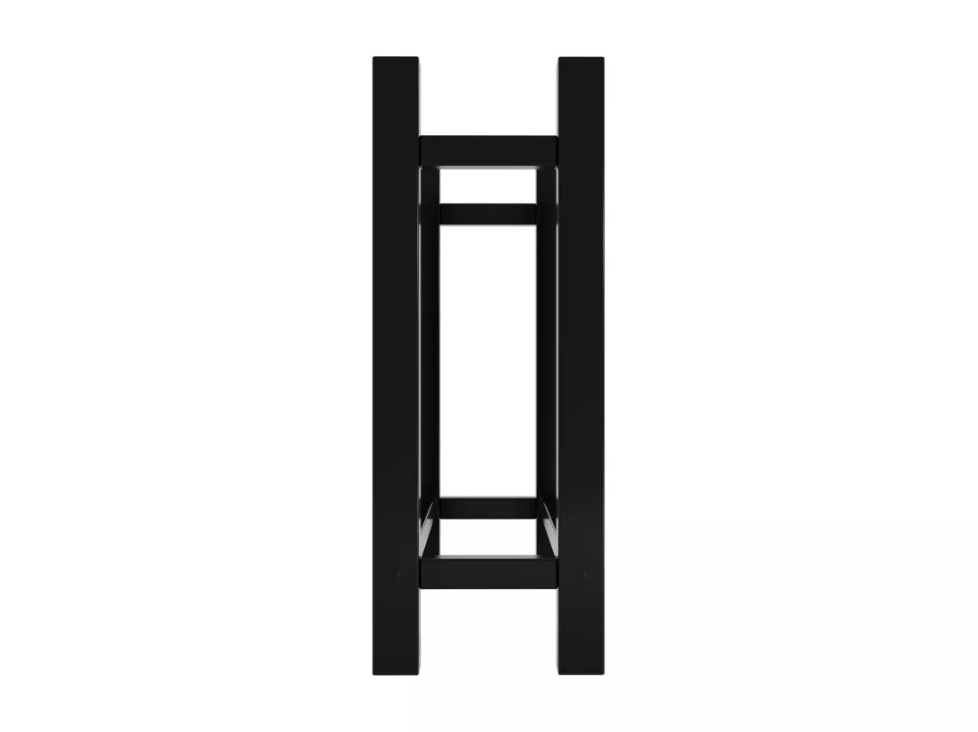 Etagère bois de cheminée - Métal - 30x80x80 cm - Noir - Medya