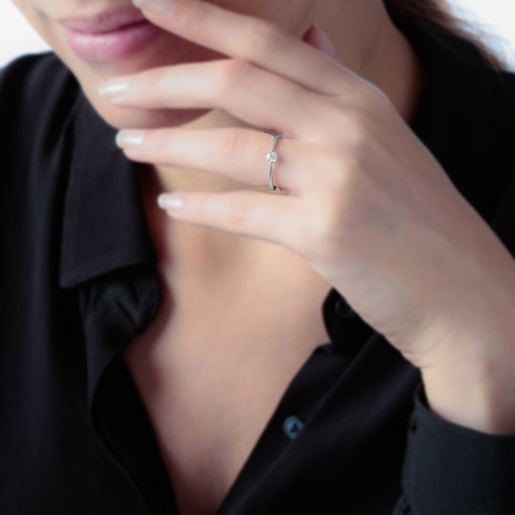 Bague Solitaire Natalia Or Rose Diamant