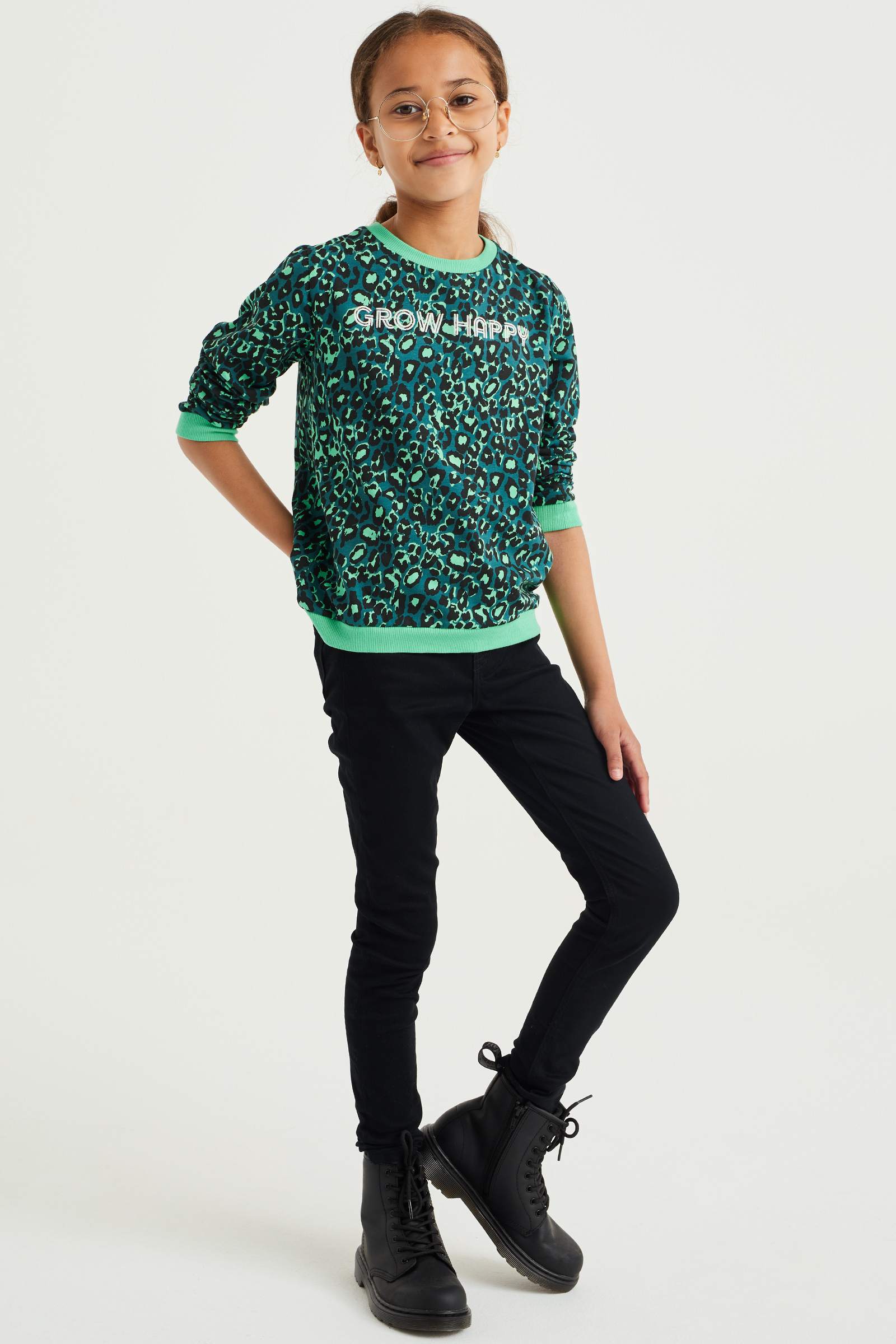 Meisjes super skinny jegging met stretch Blue Ridge Zwart