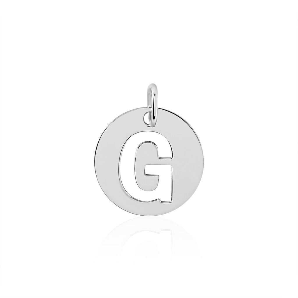 Pendentif Elio G Argent Blanc