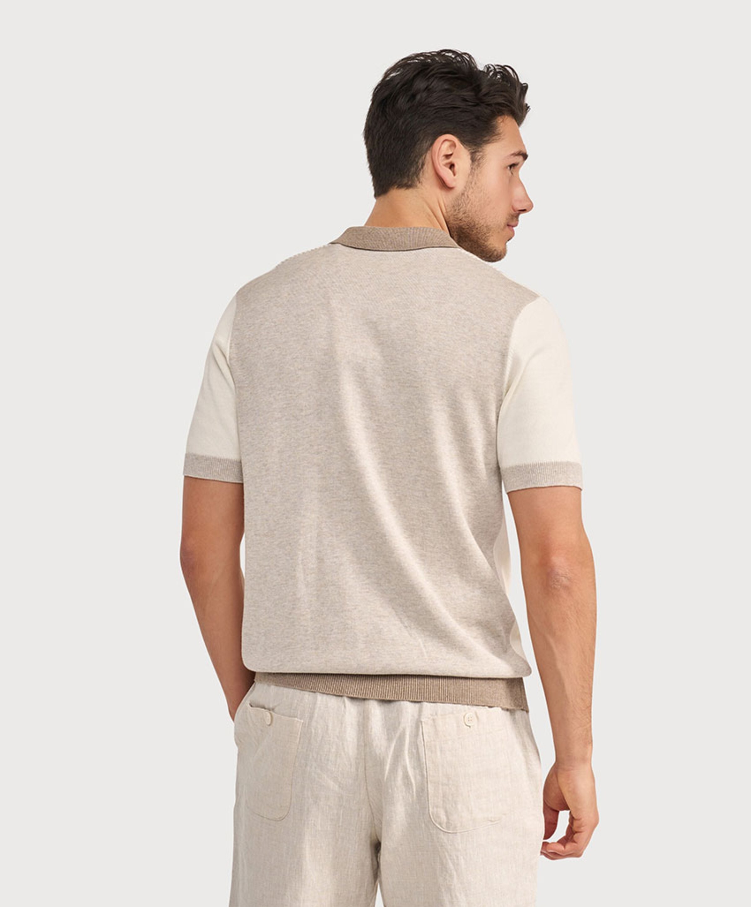 Blue industry Heren polo beige