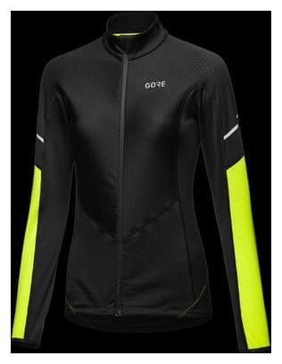 Maillot Manches Longues Running Femme Gore Wear Thermo Jaune Fluo/Noir