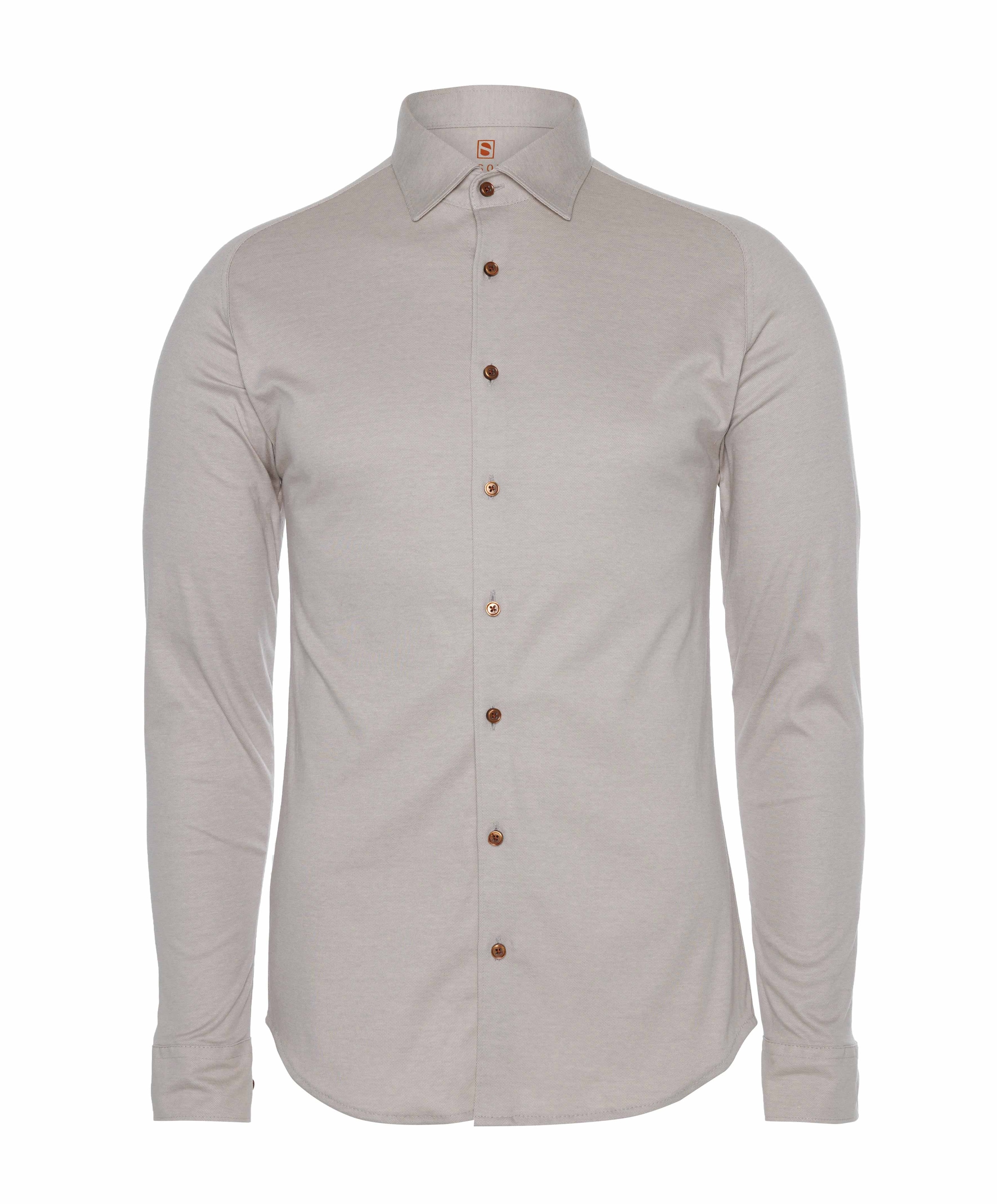 Desoto Heren overhemd lange mouw beige