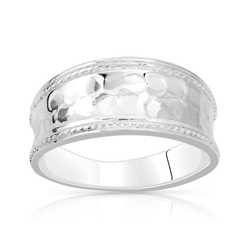 Bague argent 925 martelée