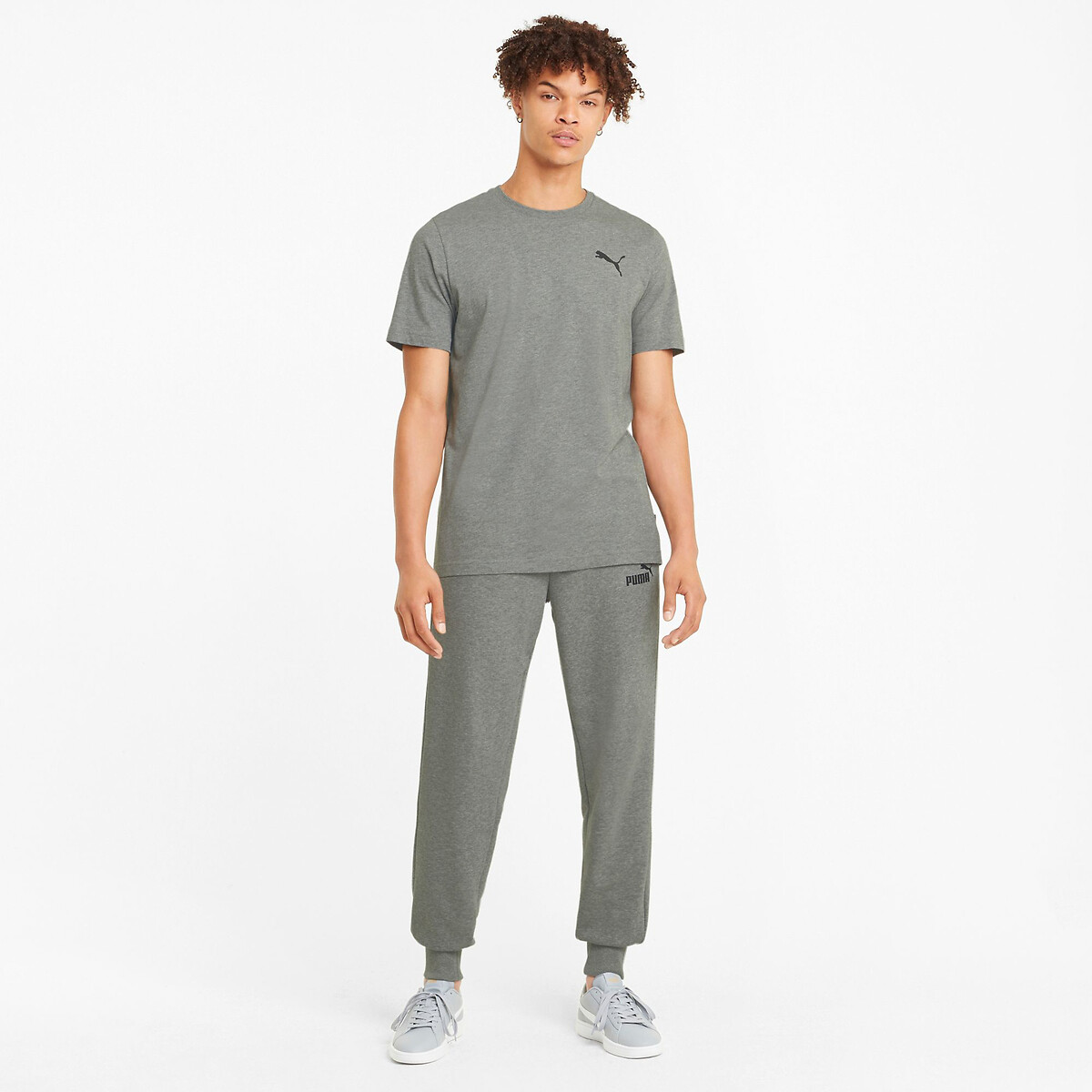 PUMA<br>Camiseta de manga curta, logo essencial pequeno