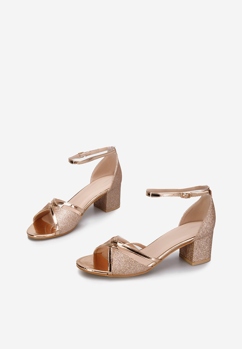 Sandales à talon épais champagne Aniela V2