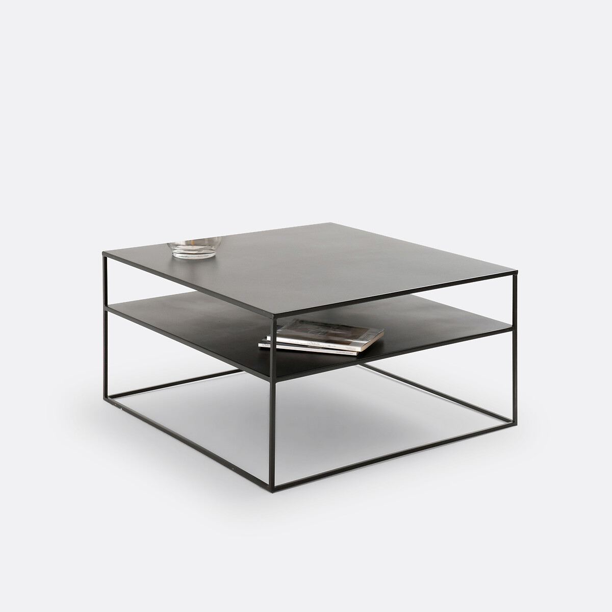 LA REDOUTE INTERIEURS<br>Mesa de centro quadrada em aço, Miva