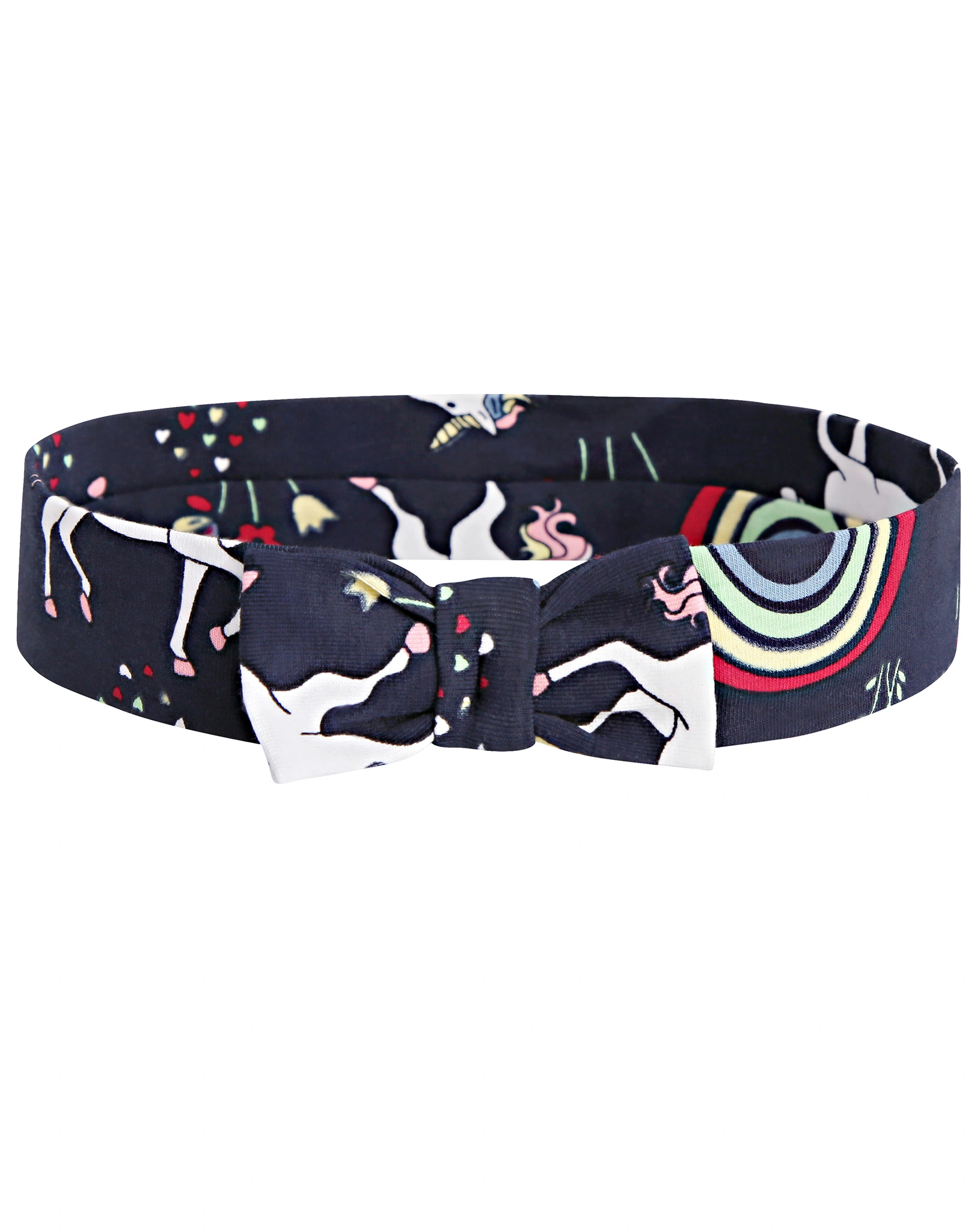 Kleid RAINBOWS & UNICORNS ärmellos mit Haarband in navy