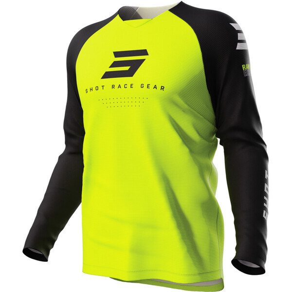 Shot - Maillot enfant Draw Kid Escape Jaune fluo / Noir