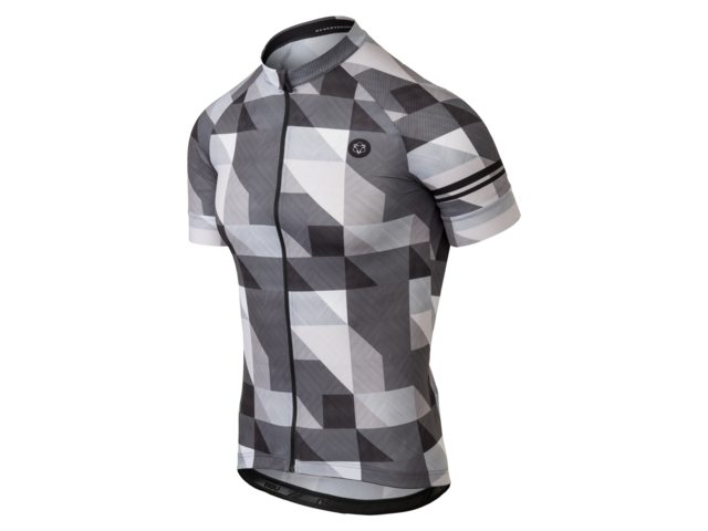 AGU Agu Triangle Stripe Essential Cykeltrøje Sort/Grå/Hvid