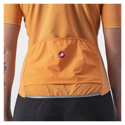 Maillot Manches Courtes Femme Castelli Perfetto Ros 2 Wind Orange